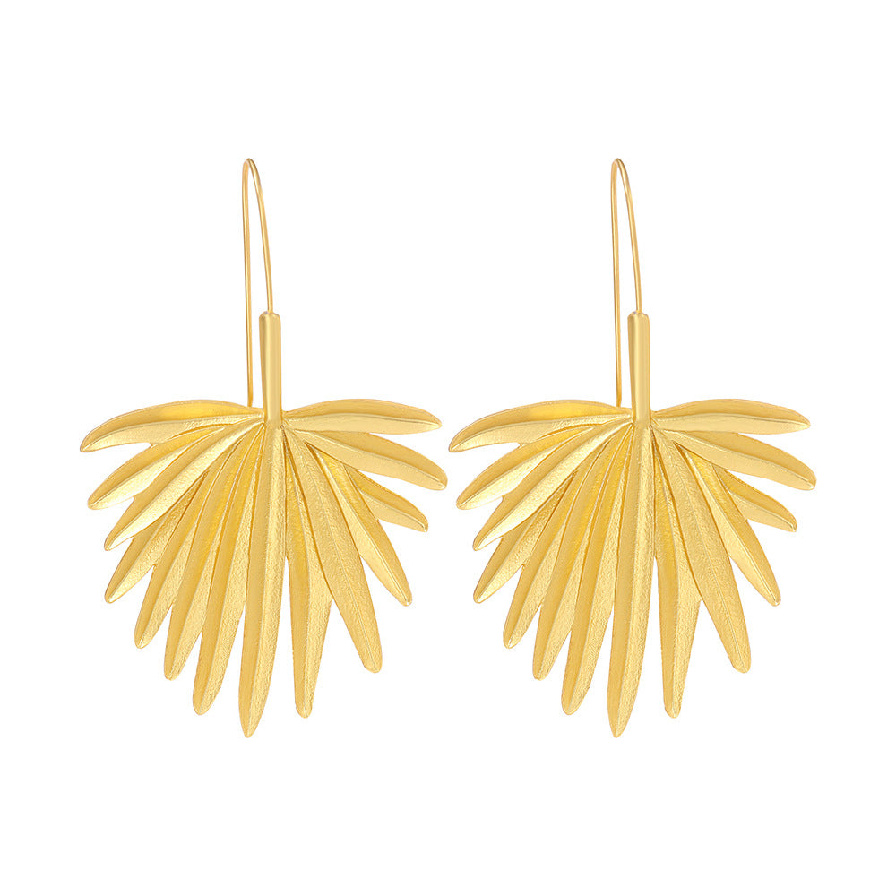 Retro Leaf Alloy Plating Women's Drop Earrings 1 Pair