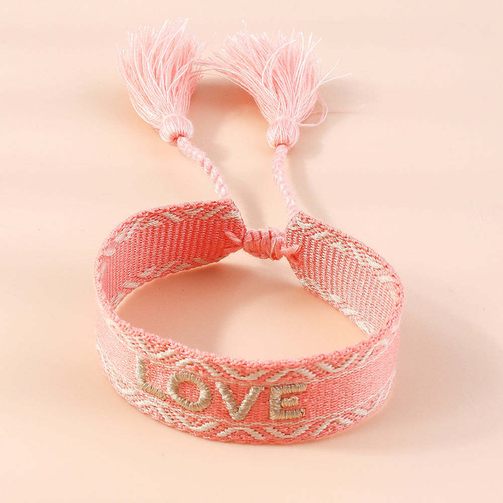 Fashion Letter Rope Knitting Women's Bracelets 1 Piece