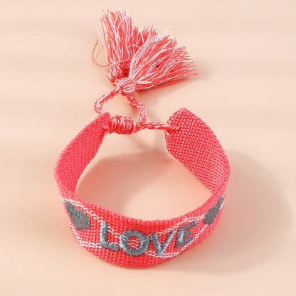 Fashion Letter Rope Knitting Women's Bracelets 1 Piece