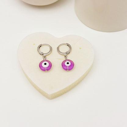 Retro Devil's Eye Resin Metal Women's Drop Earrings 1 Pair