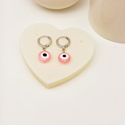 Retro Devil's Eye Resin Metal Women's Drop Earrings 1 Pair