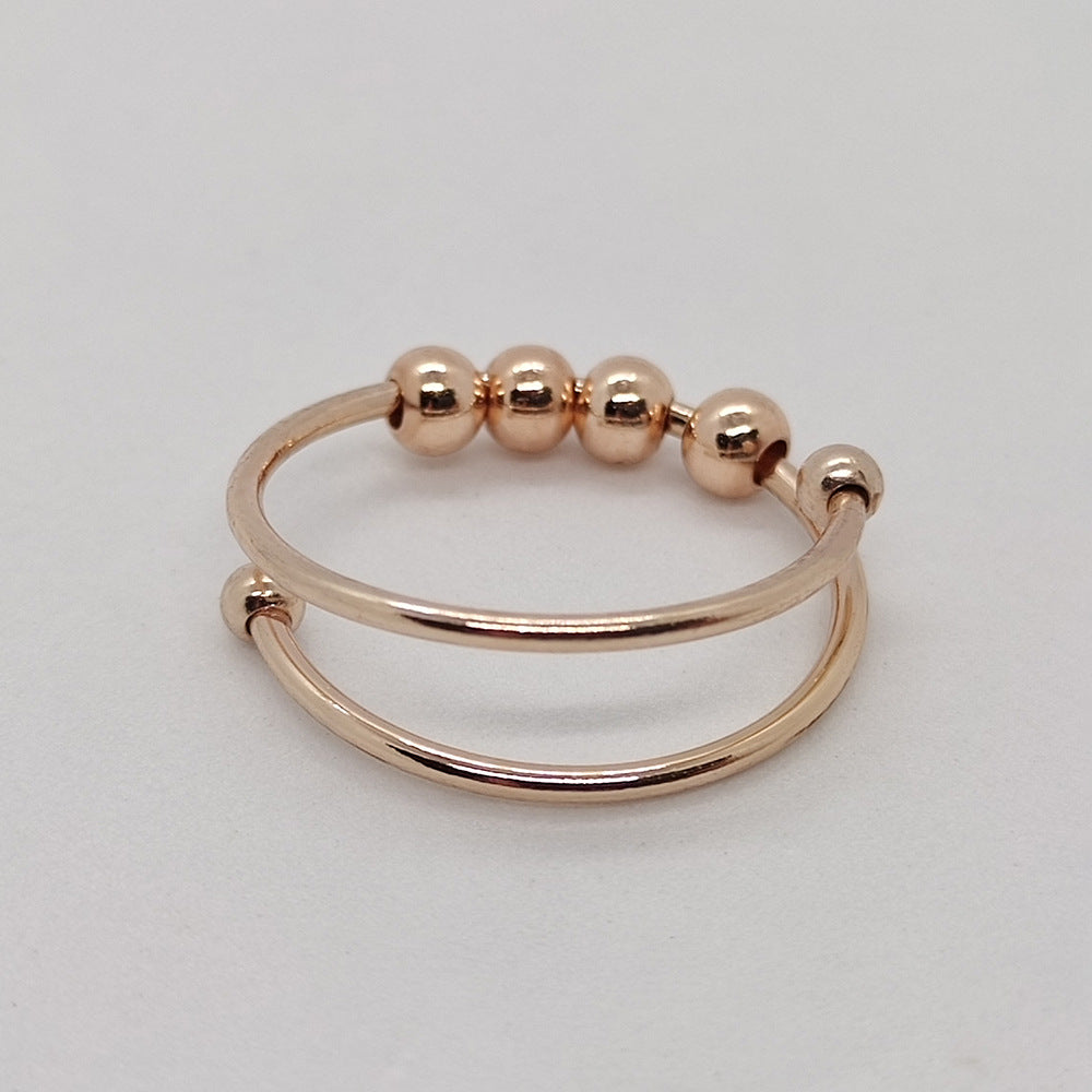 Fashion Round Stainless Steel Copper Rings 1 Piece