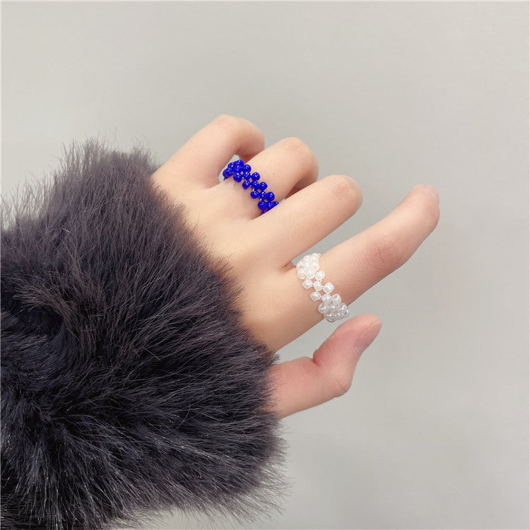 Fashion Star Heart Shape Flower Plastic Resin Women's Rings