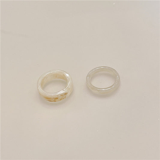 Fashion Geometric Transparent Arylic Women's Rings