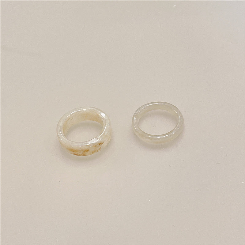 Fashion Geometric Transparent Arylic Women's Rings