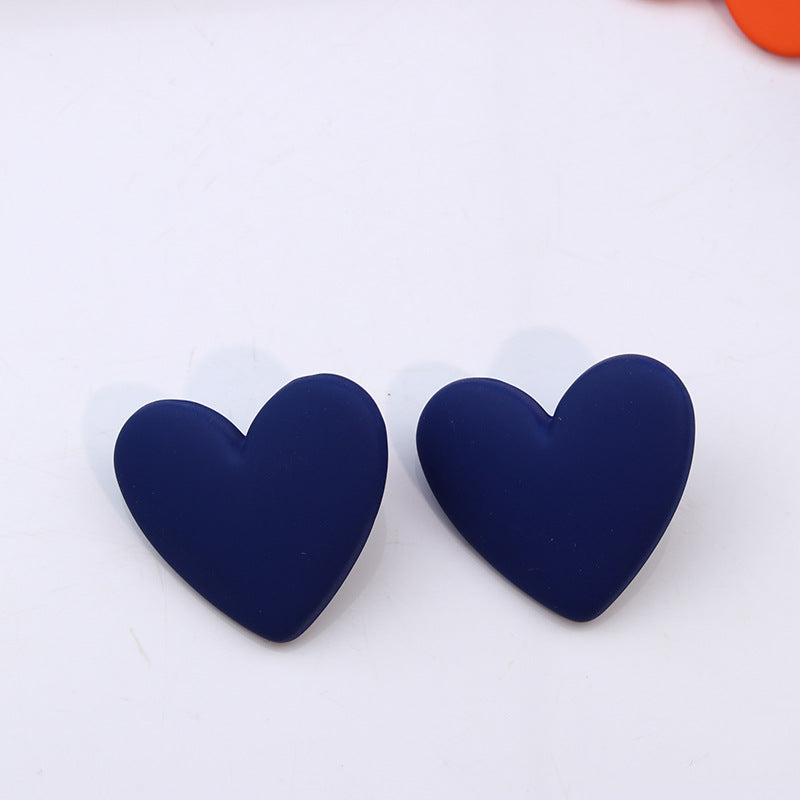 Sweet Heart Shape Arylic Stoving Varnish Women's Earrings 1 Pair