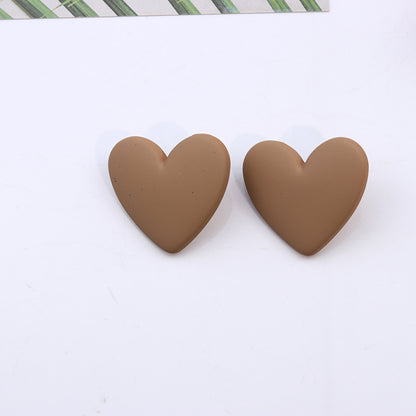 Sweet Heart Shape Arylic Stoving Varnish Women's Earrings 1 Pair