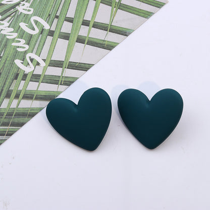 Sweet Heart Shape Arylic Stoving Varnish Women's Earrings 1 Pair