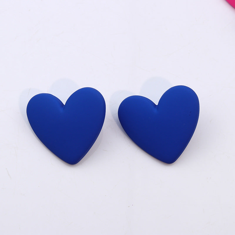 Sweet Heart Shape Arylic Stoving Varnish Women's Earrings 1 Pair