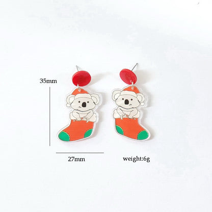 Simple Style Cartoon Letter Arylic Stoving Varnish Women's Drop Earrings 1 Pair