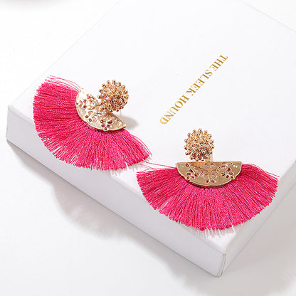 Fashion Sector Alloy Inlay Rhinestones Women's Drop Earrings 1 Pair