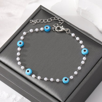 Casual Devil's Eye Resin Pearl Women's Bracelets