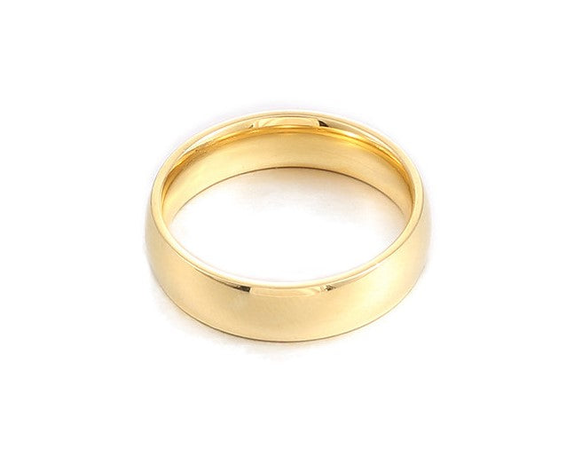 Fashion Round Titanium Steel Plating Rings