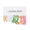 Retro Heart Shape Butterfly Arylic Imitation Pearl Alloy Women's Hoop Earrings 1 Set