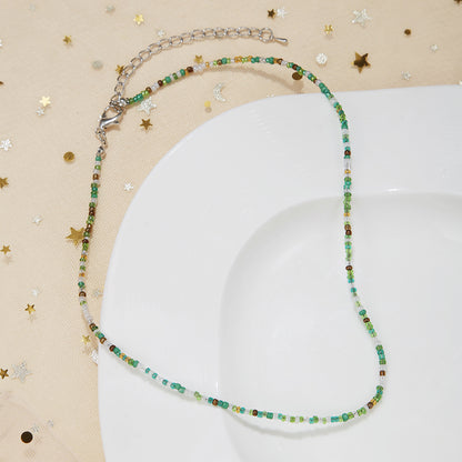 Simple Style Geometric Beaded Glass Women's Necklace 1 Piece