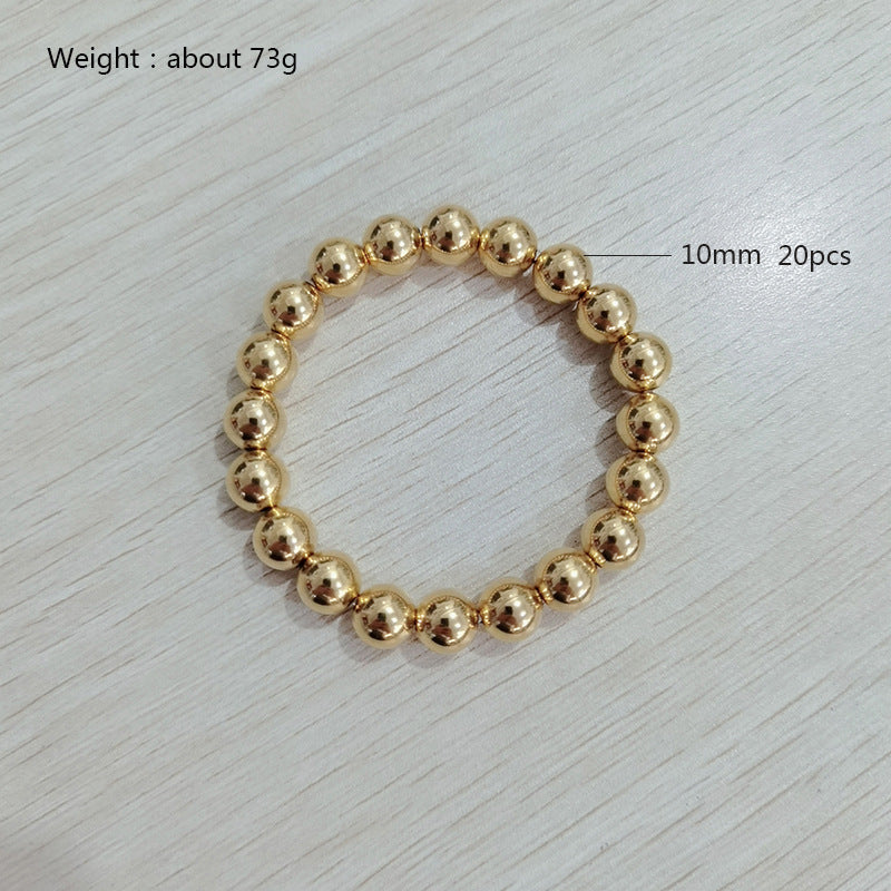 Fashion Geometric Solid Color Stainless Steel Plating Bracelets