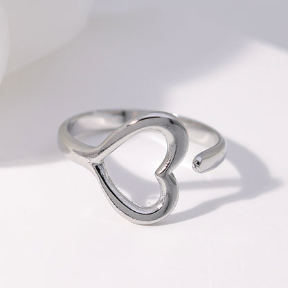 Fashion Geometric Stainless Steel Plating Open Ring