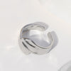 Fashion Geometric Stainless Steel Plating Open Ring