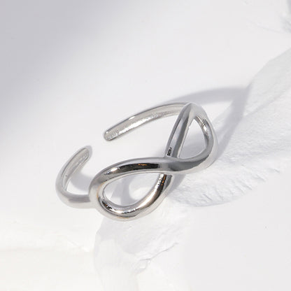 Fashion Geometric Stainless Steel Plating Open Ring