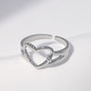 Fashion Geometric Stainless Steel Plating Open Ring