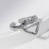 Fashion Geometric Stainless Steel Plating Open Ring