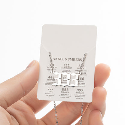 Simple Style Number Stainless Steel Plating Pendant Necklace