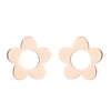 Simple Style Plant Stainless Steel Plating Ear Studs 1 Pair