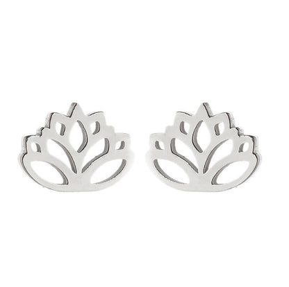 Fashion Snowflake Stainless Steel Plating Ear Studs 1 Pair