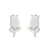 Simple Style Plant Stainless Steel Plating Ear Studs 1 Pair