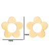 Simple Style Plant Stainless Steel Plating Ear Studs 1 Pair