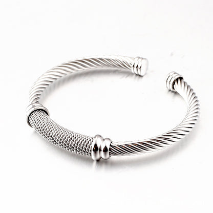 Fashion C Shape Stainless Steel Plating Bangle