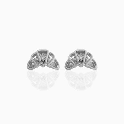 Fashion Geometric Coke Hamburger Brass Inlaid Zircon Ear Studs 1 Pair