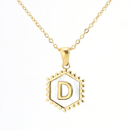 Fashion Letter Titanium Steel Plating Pendant Necklace 1 Piece