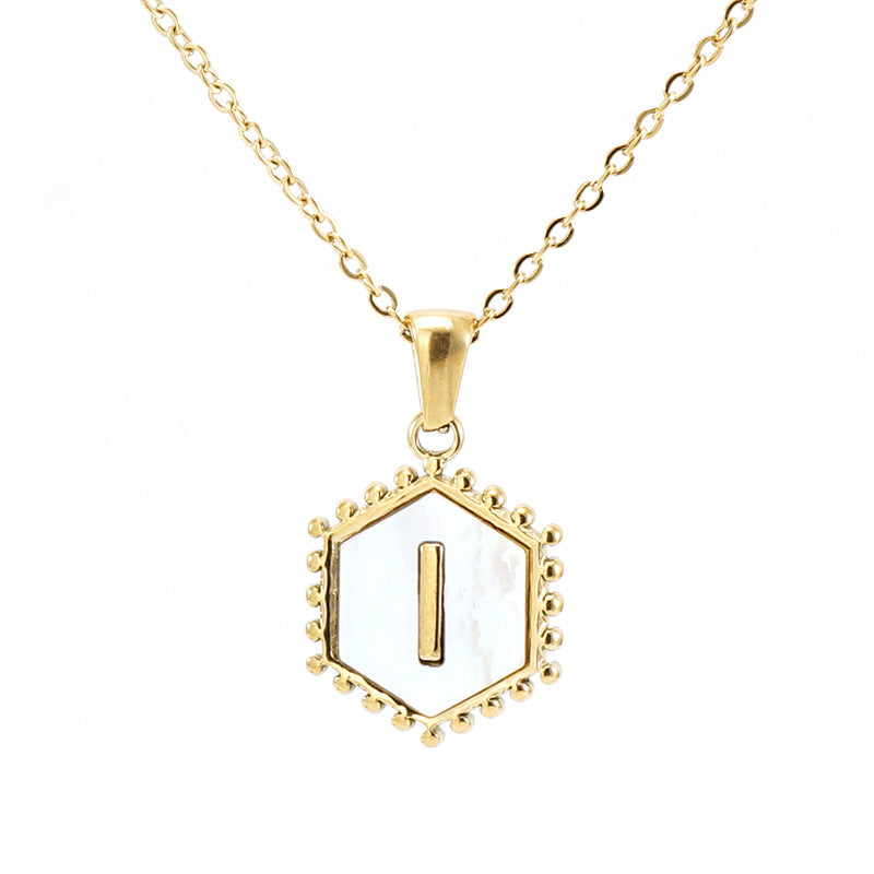 Fashion Letter Titanium Steel Plating Pendant Necklace 1 Piece