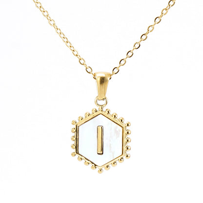 Fashion Letter Titanium Steel Plating Pendant Necklace 1 Piece