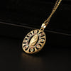 Fashion Portrait Copper Inlay Zircon Pendant Necklace 1 Piece