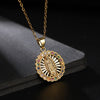 Fashion Portrait Copper Inlay Zircon Pendant Necklace 1 Piece