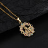 Fashion Portrait Copper Inlay Zircon Pendant Necklace 1 Piece