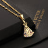 Fashion Portrait Copper Inlay Zircon Pendant Necklace 1 Piece