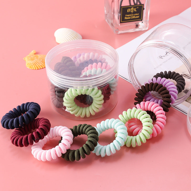 Simple Style Solid Color Plastic Resin Handmade Hair Tie 1 Set