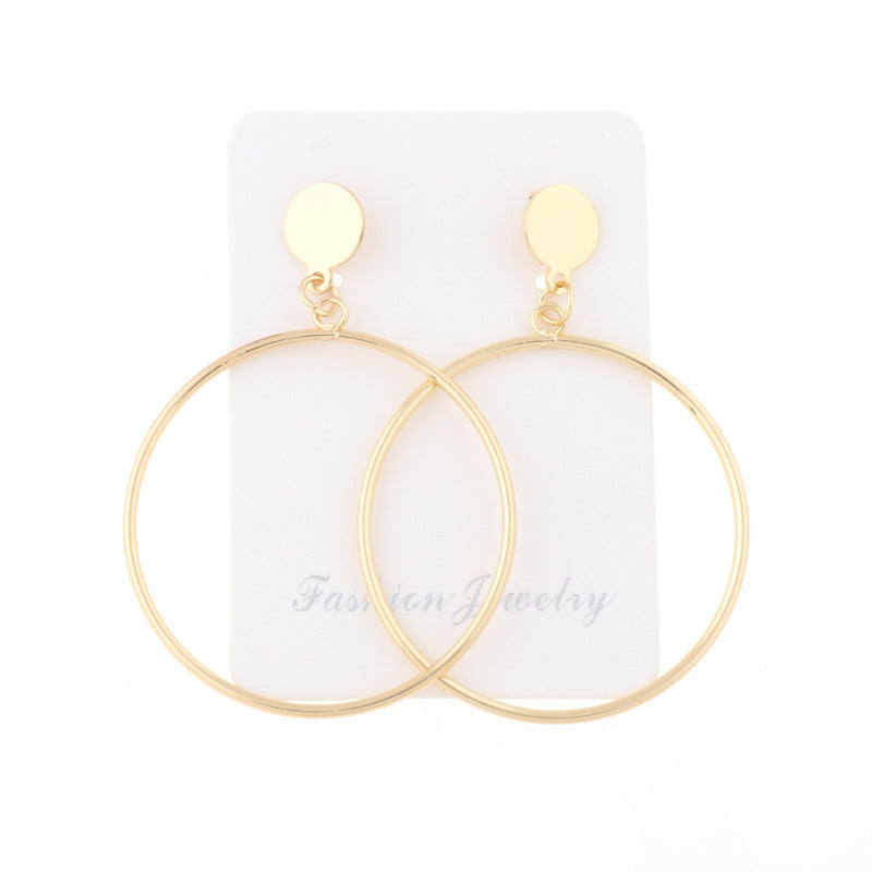 Retro Geometric Round Square Alloy Patchwork Women's Drop Earrings 1 Pair