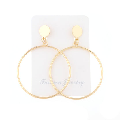 Retro Geometric Round Square Alloy Patchwork Women's Drop Earrings 1 Pair