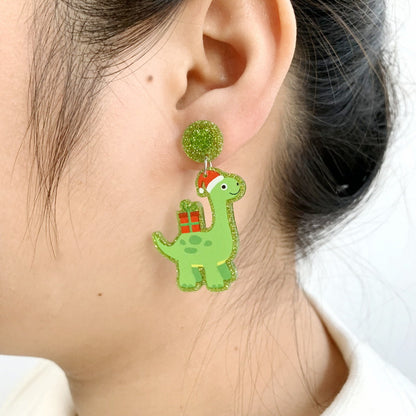 Cartoon Style Dinosaur Arylic Women's Drop Earrings 1 Pair