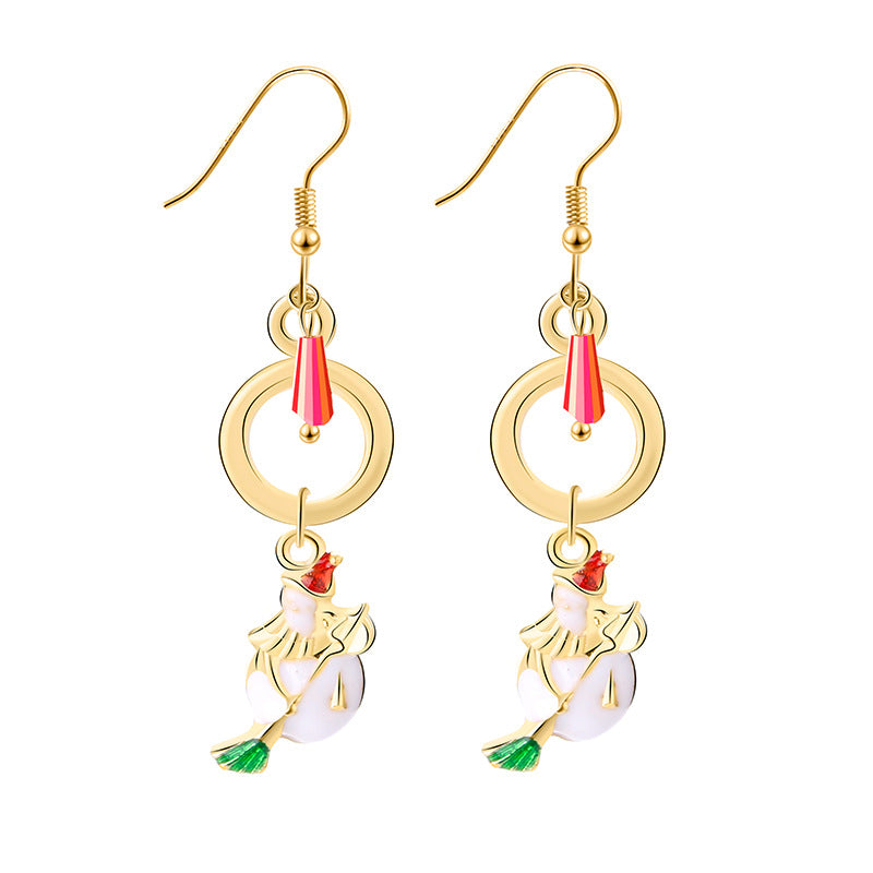 Fashion Santa Claus Elk Alloy Artificial Pearls Women's Earrings 1 Pair