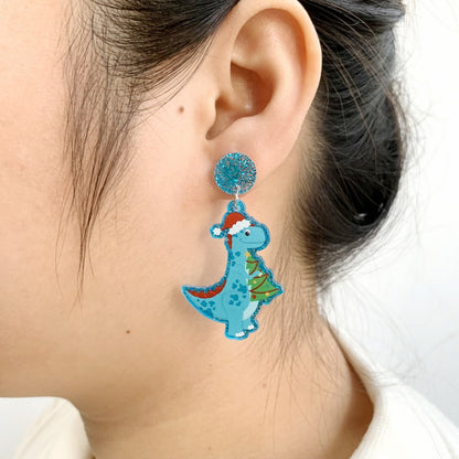 Cartoon Style Dinosaur Arylic Women's Drop Earrings 1 Pair