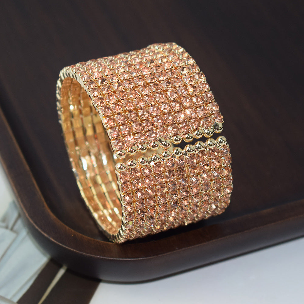 Fashion Geometric Alloy Rhinestone Rhinestones Women's Bangle