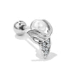 Fashion Heart Shape Copper Plating Inlay Artificial Pearls Zircon Ear Studs 1 Piece