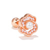 Fashion Heart Shape Copper Plating Inlay Artificial Pearls Zircon Ear Studs 1 Piece