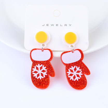 Fashion Christmas Tree Santa Claus Letter Arylic Stoving Varnish Women's Drop Earrings 1 Pair