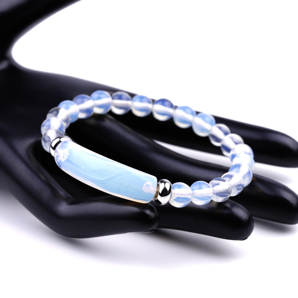 Fashion Ball Natural Stone Beaded Polishing Bracelets 1 Piece